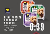 Aktuelles Feine Pastete Hundenassnahrung Angebot bei E center in Essen ab 0,39 €