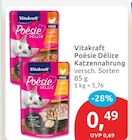 Poésie Délice Katzennahrung von Vitakraft für 0,49 € bei budni im Angebot Poésie Délice Katzennahrung von Vitakraft im aktuellen budni Prospekt