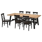 Aktuelles Tisch und 6 Stühle Akazie/schwarz Angebot bei IKEA in Leipzig ab 1.058,94 €