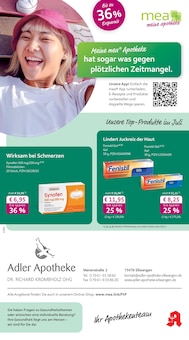 Aktueller mea - meine apotheke Prospekt "Unsere Juli-Angebote" für Ellwangen (Jagst) Aktueller mea - meine apotheke Prospekt für Ellwangen (Jagst) mit Seiten