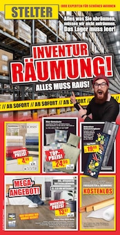 Aktueller wohnen & sparen Stelter Prospekt "INVENTUR RÄUMUNG!" Seite 1 von 10 Seiten für Versmold