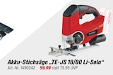 Akku-Stichsäge TE-JS 18/80 Li-Solo von Einhell im aktuellen toom Baumarkt Prospekt für 59,99 €