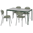 Tisch und 4 Stühle für draußen dunkelgrün/grün bei IKEA im Duisburg Prospekt für 295,00 €