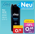 Deo-spray Angebote von jölea bei Netto Marken-Discount Hannover für 0,65 €