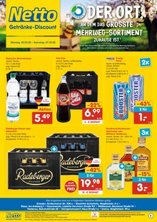 Cola im Netto Marken-Discount Prospekt "DER ORT, AN DEM DU IMMER AUSGEZEICHNETE PREISE FINDEST." mit 6 Seiten (Pirna)