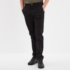Pantalon chino droit stretch noir homme - La Halle Pantalon chino droit stretch noir homme à 19,99 € dans le catalogue La Halle