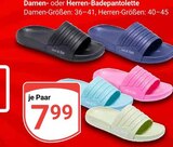 Damen-Badepantolette im Angebot bei GLOBUS in Erfurt Damen-Badepantolette Angebote bei GLOBUS Erfurt für 7,99 €