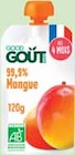 Gourde de fruits bio mangue - GOOD GOÛT dans le catalogue Intermarché