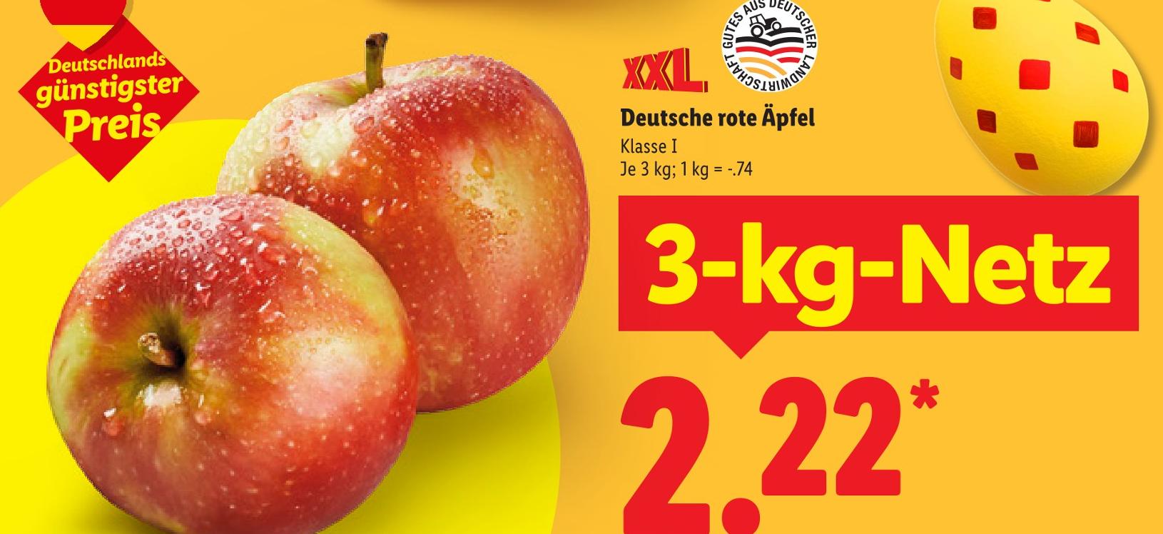 Deutsche rote Äpfel