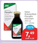 Kräuterblut Floradix mit Eisen von Salus im aktuellen budni Prospekt