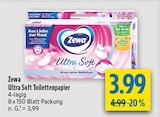 Ultra Soft Toilettenpapier im diska Prospekt Ultra Soft Toilettenpapier von Zewa im aktuellen diska Prospekt für 3,99 €