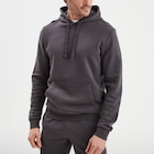 Sweat molleton à capuche hoodie gris foncé homme en promo chez La Halle Sweat molleton à capuche hoodie gris foncé homme dans le catalogue La Halle