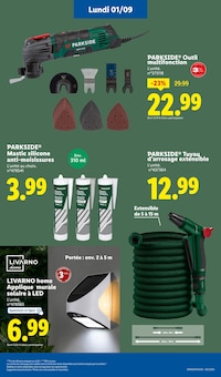 Promotion Tuyau D'arrosage dans le prospectus Lidl, valable du 28/08/2025 au 03/09/2025 Promo Tuyau D'arrosage dans le catalogue Lidl du moment à la page 58