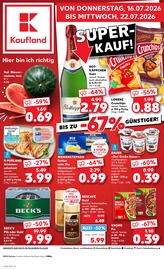 Kaufland Supermarkt Prospekt der aktuellen Woche mit 56 Seiten, gültig von 16.07.2026 bis 22.07.2026, in Parchim und Umgebung Aktueller Kaufland Supermarkt Prospekt in Parchim und Umgebung, "Hier bin ich richtig" mit 56 Seiten, 16.07.2026 - 22.07.2026