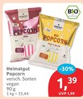 Bio Popcorn Süß von Heimatgut für 1,39 € bei budni im Angebot Bio Popcorn Süß von Heimatgut im aktuellen budni Prospekt