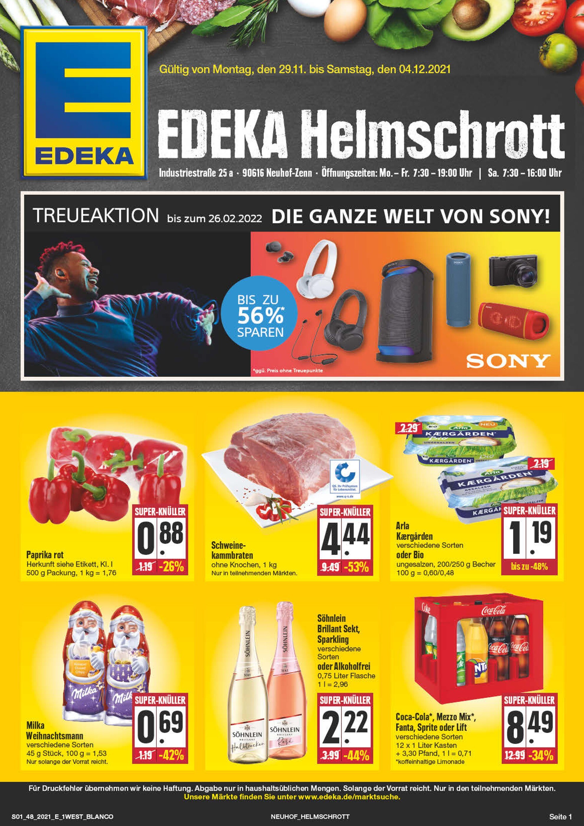 EDEKA Prospekt für Nürnberg mit 28 Seiten EDEKA Prospekt für Nürnberg: "Aktuelle Angebote", 28 Seiten, 29.11.2021 - 04.12.2021