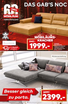 Sofa im porta Möbel Prospekt "MEGA-MÖBILÄUMS-KRACHER" mit 12 Seiten (Frankfurt (Main))