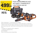 Promo Pack tronçonneuse ACS18B30 + chargeur et 2 batteries 6Ah HD à 499,90 € dans le catalogue Tout Faire à La Fouillade