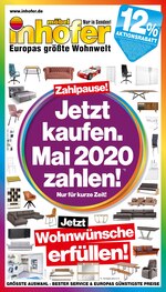 Möbel Inhofer Prospekt "Jetzt Wünsche erfüllen", 12 Seiten, für Baiersdorf, 07.11.2019 - 16.11.2019 Möbel Inhofer Prospekt "Jetzt Wünsche erfüllen", 12 Seiten, für Baiersdorf, 07.11.2019 - 16.11.2019