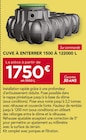 Gedimat Villers-Sire-Nicole - Promo CUVE À ENTERRER 1500 À 122000 L Promo CUVE À ENTERRER 1500 À 122000 L à 1 750,00 € dans le catalogue Gedimat à Villers-Sire-Nicole