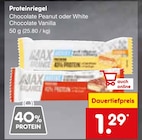 Chocolate Peanut oder White Chocolate Vanilla Angebote von Maxi Nutrition bei Netto Marken-Discount Ingolstadt für 1,29 €