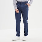 Pantalon chino droit stretch bleu foncé homme dans le catalogue La Halle
