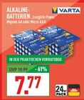 Alkaline-Batterien Longlife Power Mignon AA oder Micro AAA im Angebot bei Marktkauf in Wuppertal Alkaline-Batterien Longlife Power Mignon AA oder Micro AAA Angebote von Varta bei Marktkauf Wuppertal für 7,77 €