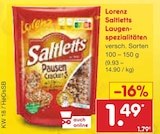 Saltletts Laugenspezialitäten im Netto Marken-Discount Prospekt Saltletts Laugenspezialitäten von Lorenz im aktuellen Netto Marken-Discount Prospekt für 1,49 €