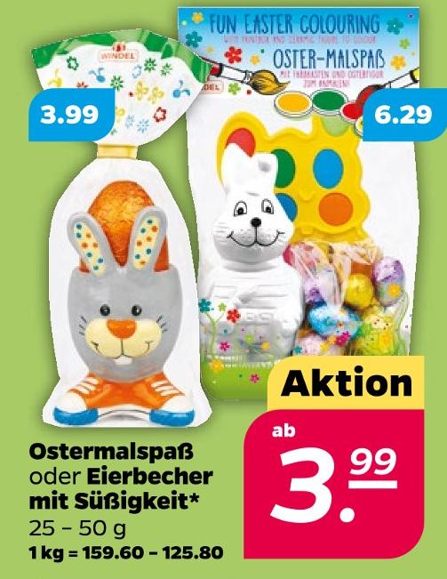 Ostermalspaß oder Eierbecher mit Süßigkeit