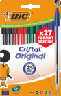 27 STYLOS BILLE CRISTAL BIC - BIC en promo chez Auchan Supermarché Aulnay-sous-Bois à 2,99 €