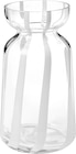 Vase aus Glas, transparent mit Streifen (14x25 cm) von dm home im aktuellen dm-drogerie markt Prospekt für 12,95 €