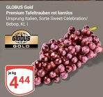 Premium Tafeltrauben rot kernlos im Angebot bei GLOBUS in Siegen Premium Tafeltrauben rot kernlos Angebote von GLOBUS Gold bei GLOBUS Siegen für 4,44 €