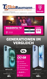 Aktueller Telebaumann Prospekt mit Fernseher, "GENERATIONEN IM VERGLEICH", Seite 1