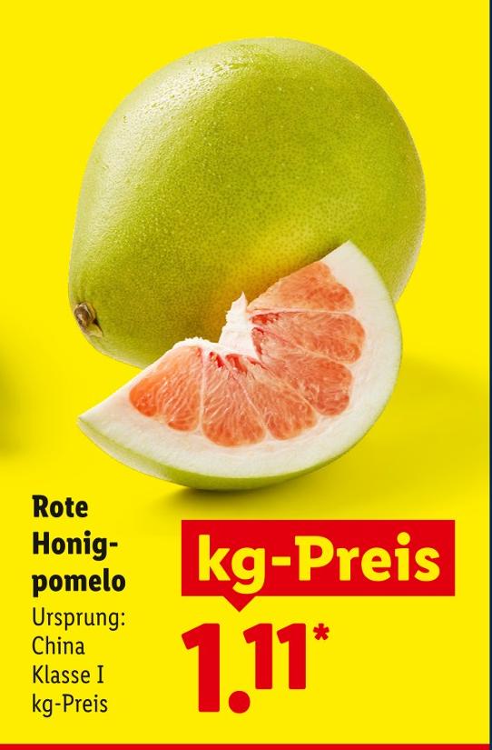 Rote Honigpomelo