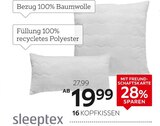 Kopfkissen „Levante“ im Angebot bei XXXLutz in Lippstadt Kopfkissen „Levante“ Angebote von sleepex bei XXXLutz Lippstadt für 19,99 €