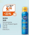 Sonnenspray im Müller Prospekt Sonnenspray von NIVEA SUN im aktuellen Müller Prospekt für 9,95 €
