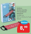 Widerstands-Fitnessband Medium von Umbro für 8,99 € bei budni im Angebot Widerstands-Fitnessband Medium von Umbro im aktuellen budni Prospekt