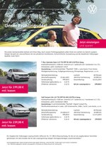 Volkswagen Prospekt für Finnentrop mit 2 Seiten Volkswagen Prospekt für Finnentrop: "Sorgt für wachsende Begeisterung - Unser Frühlingsdeal", 2 Seiten, 05.06.2021 - 02.07.2021