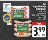 Original Thüringer Rostbratwurst im Angebot bei E center in Jena Original Thüringer Rostbratwurst Angebote von Wolf bei E center Jena für 3,99 €