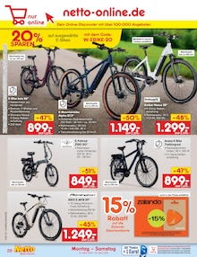 Fahrrad im aktuellen Netto Marken-Discount Prospekt (Hamburg) Fahrrad im Netto Marken-Discount Prospekt "Aktuelle Angebote" mit 60 Seiten (Hamburg)