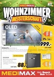 MEDIMAX Elektromärkte Prospekt der aktuellen Woche mit 8 Seiten, gßltig von 22.05.2026 bis 29.05.2026, in Klipphausen und Umgebung Aktueller MEDIMAX Elektromärkte Prospekt in Klipphausen und Umgebung, "WOHNZIMMER MEISTERSCHAFT" mit 8 Seiten, 22.05.2026 - 29.05.2026