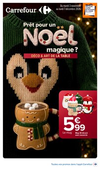Promotion Mug dans le prospectus Carrefour, valable du 03/11/2026 au 07/12/2026 Promo Mug dans le catalogue Carrefour du moment à la page 1