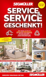 Aktueller Segmüller Möbel & Einrichtung Prospekt in Asbach-Bäumenheim und Umgebung, "Service & Service geschenkt" mit 8 Seiten, 28.03.2026 - 11.04.2026