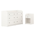 Schlafzimmermöbel 2er-Set weiß Angebote von HAUGA bei IKEA Cottbus für 188,99 €