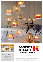 Stehlampe Angebot im aktuellen Möbel Kraft Prospekt auf Seite 20