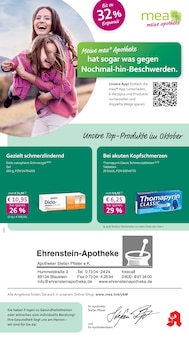 Aktueller mea - meine apotheke Prospekt (Blaustein, 4 Seiten zum blättern mea - meine apotheke Prospekt Unsere Oktober-Angebote mit 4 Seiten