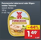 Leberwurst oder Rügenwalder Teewurst Angebote von Pommersche bei Netto Marken-Discount Neuss für 1,49 €