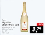 Light live alkoholfreier Sekt von Faber im aktuellen Konsum Prospekt für 2,79 €