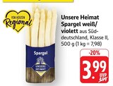 Aktuelle Spargel Angebote bei EDEKA in Frankfurt (Main) Aktuelles Spargel weiß/violett Angebot bei EDEKA in Frankfurt (Main) ab 3,99 €