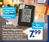 Thermo-/Hygrometer im ALDI SÜD Prospekt Thermo-/Hygrometer von KRONTALER im aktuellen ALDI SÜD Prospekt für 7,99 €